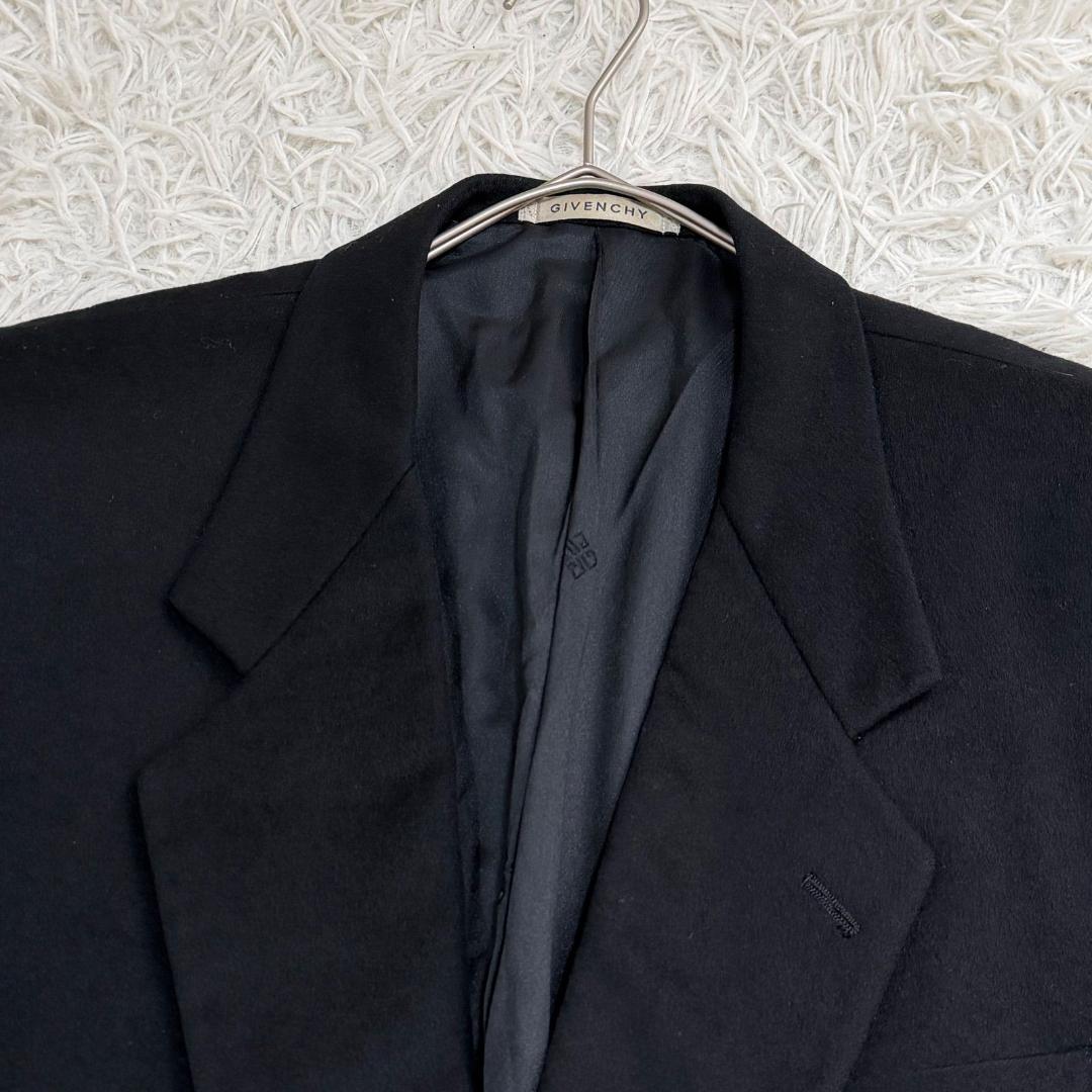 17227✨ジバンシー カシミヤ100% テーラードジャケット 175cm 黒