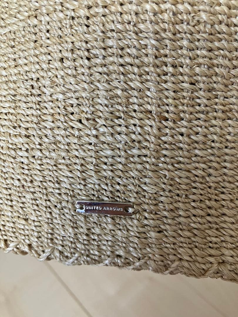 【美品】 UNITED ARROWS ポーチ付きスクエアトートバッグ　かごバッグ