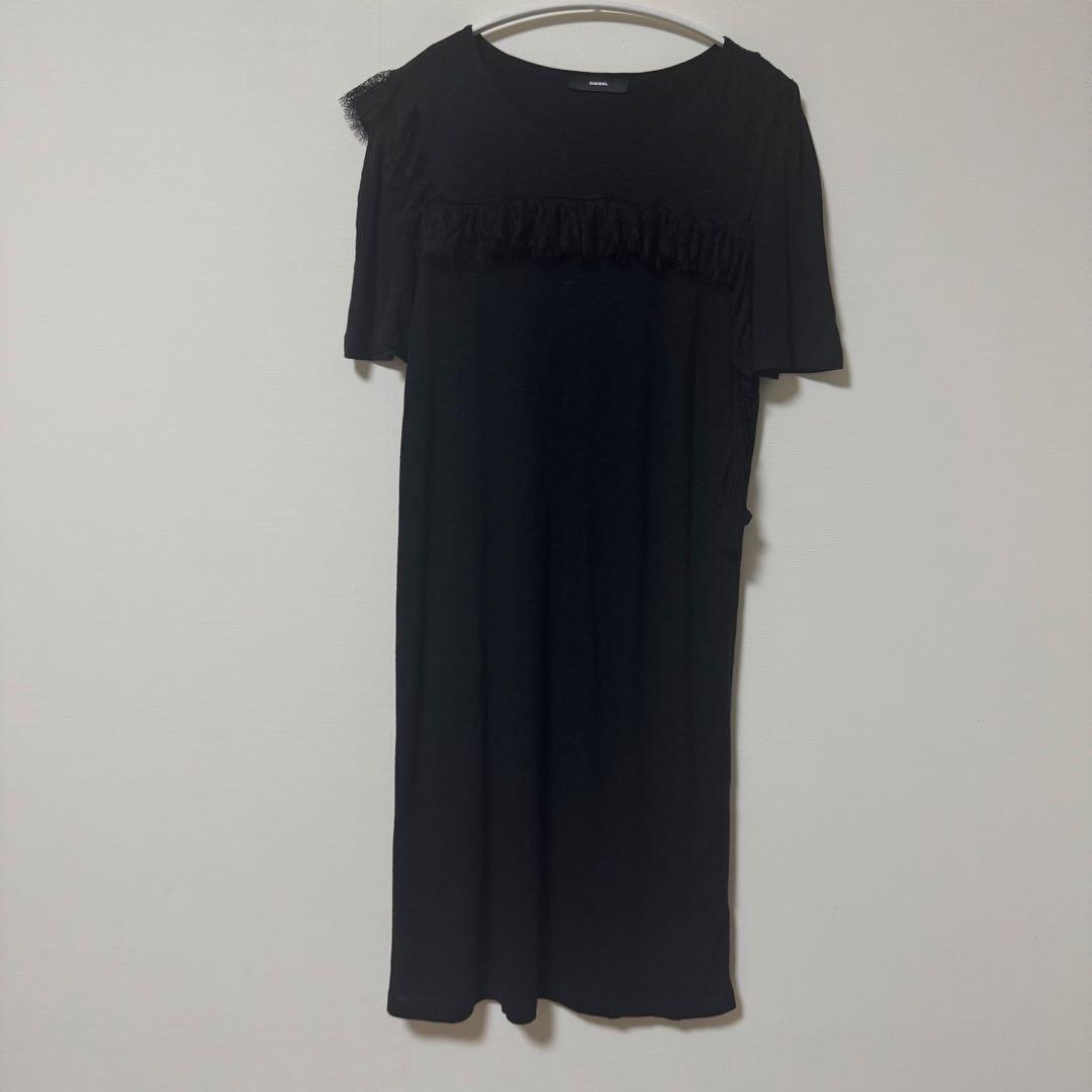 【専用】diesel ディーゼル ワンピース　ブラック　カットソー　フリル