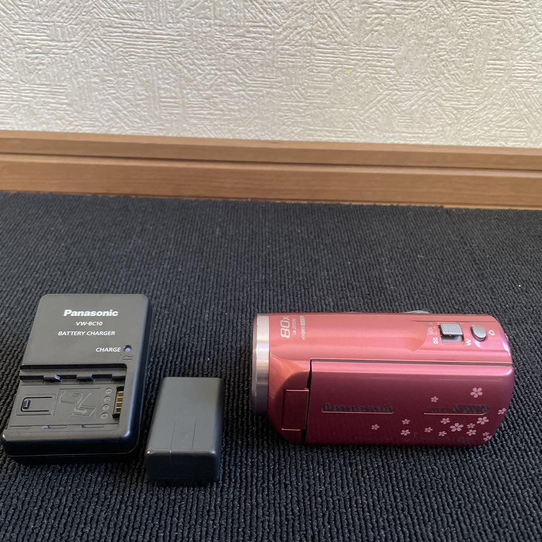 Wi-Fi対応♪ Panasonic HC-V520M ビデオカメラ　ピンク