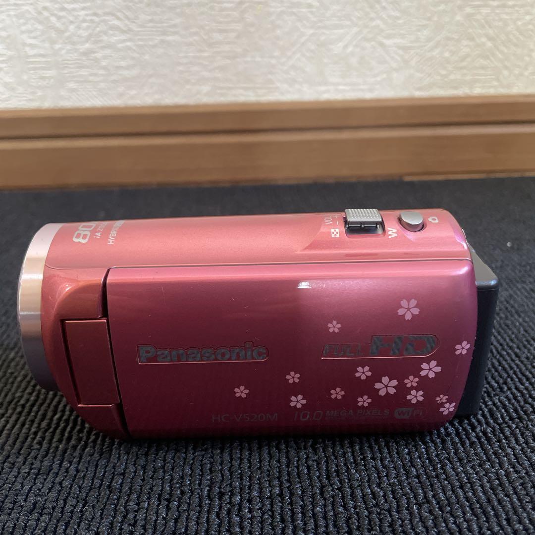Wi-Fi対応♪ Panasonic HC-V520M ビデオカメラ　ピンク