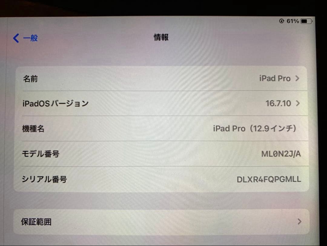 【美品】 Apple iPad Pro 12.9インチ (第1世代) 128GB