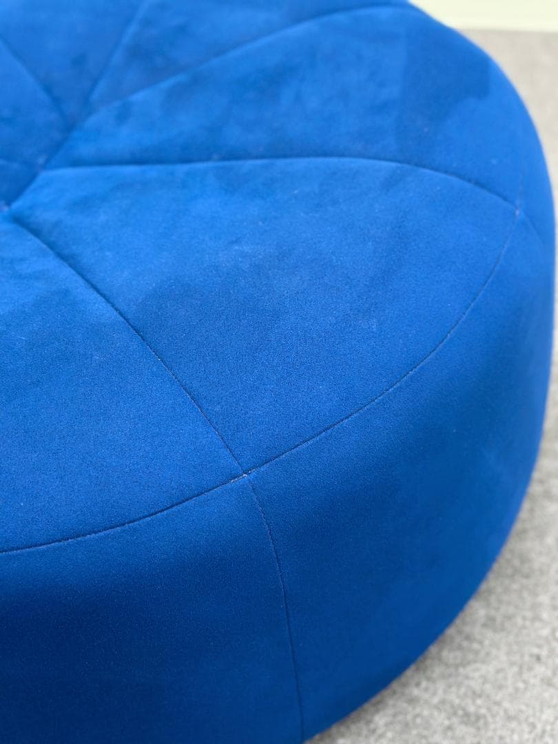 ■リーン・ロゼ■ロゼパンプキン　パフ　オットマン　ネイビー系　丸型ソファ