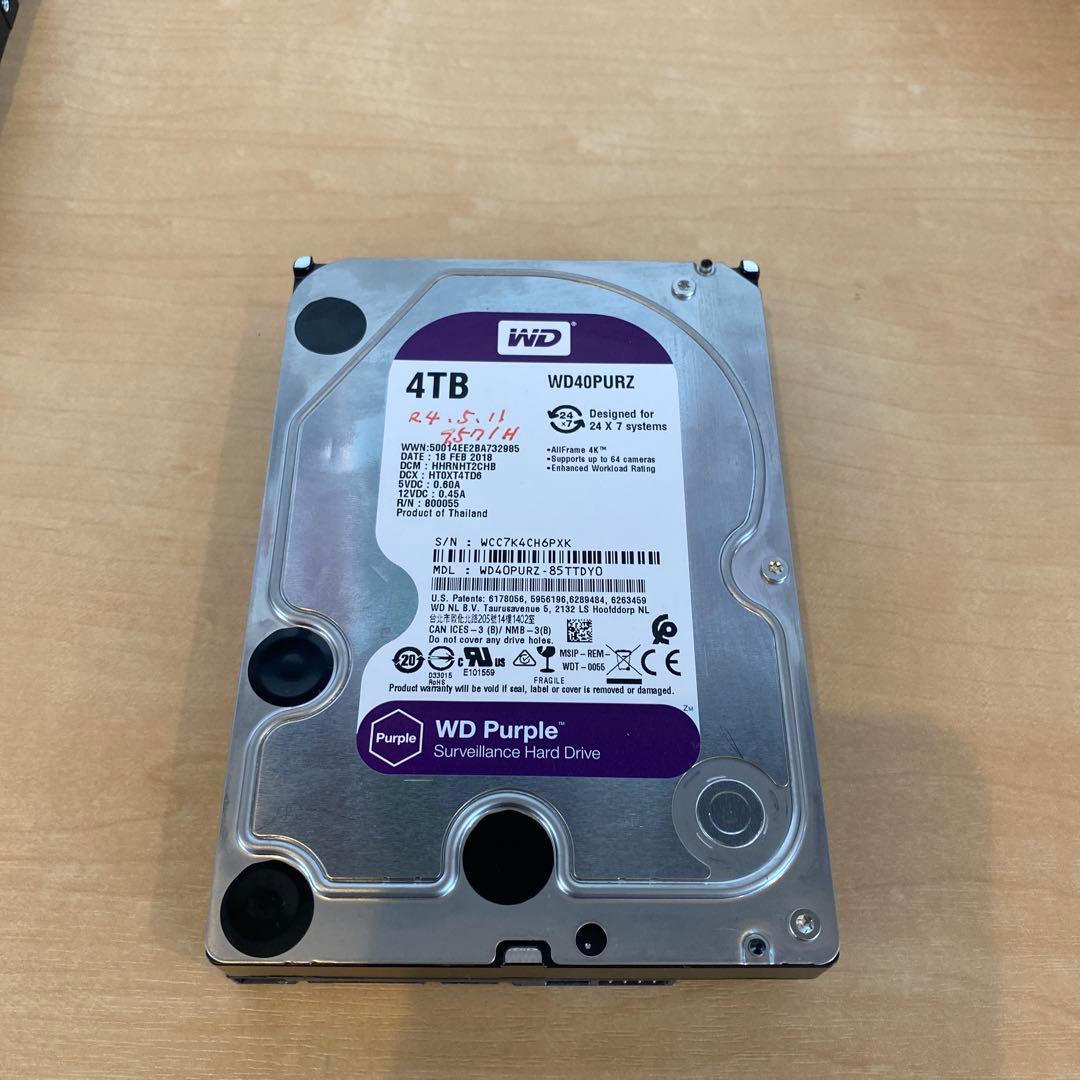 4TB 内臓HDD 3.5イン WD Purple