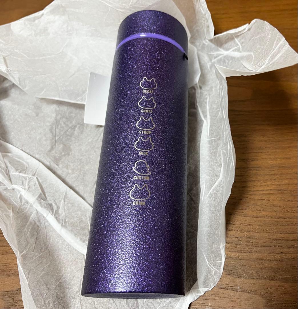 新品　スターバックス　ピンク タンブラー　パープル　ねこ　ボトル　猫