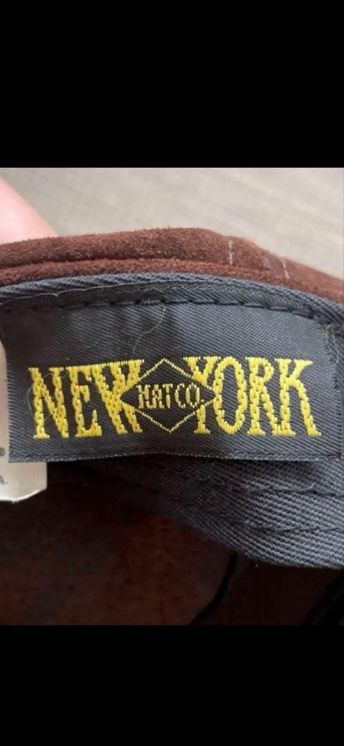 USA製ニューヨークハットSuede Spitfire革スウェード茶キャスケット