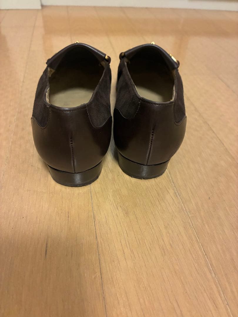 GUCCI フリンジ付きローファー ダークブラウン