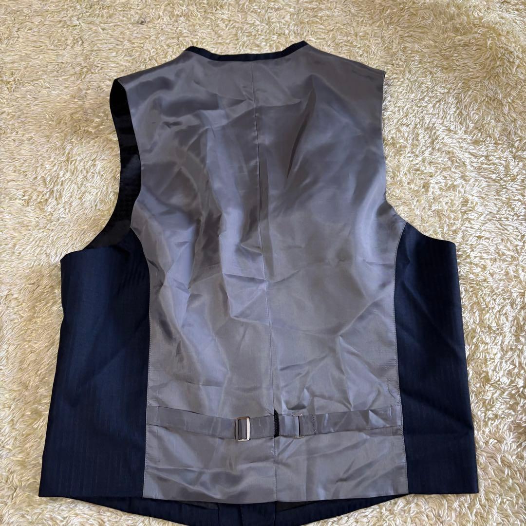 美品　タカキュー　メイルアンドコー　スリーピース　スーツ　セットアップネイビー