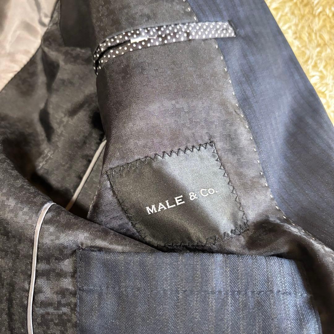 美品　タカキュー　メイルアンドコー　スリーピース　スーツ　セットアップネイビー