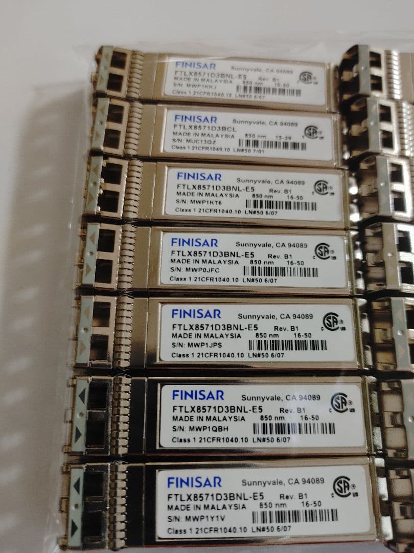 【14個セット】Finisar 10G SFP+ 光トランシーバ 850nm