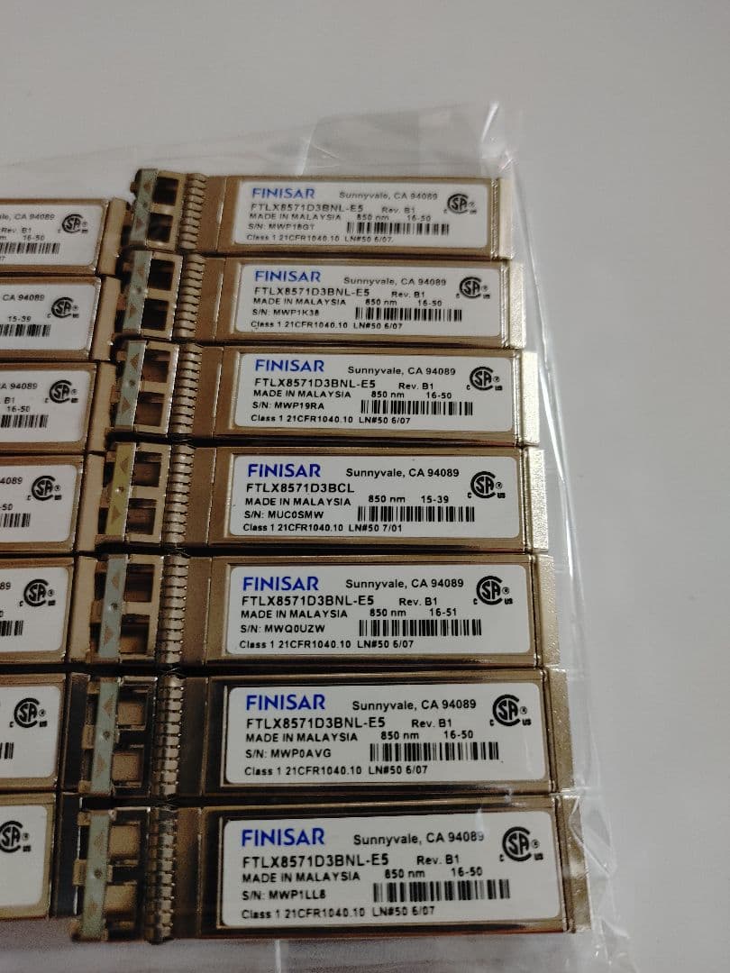 【14個セット】Finisar 10G SFP+ 光トランシーバ 850nm