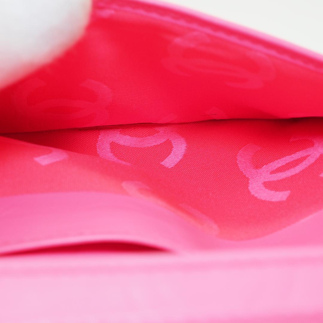 【かつ】CHANEL シャネル カンボンライン 長財布 黒×ピンク