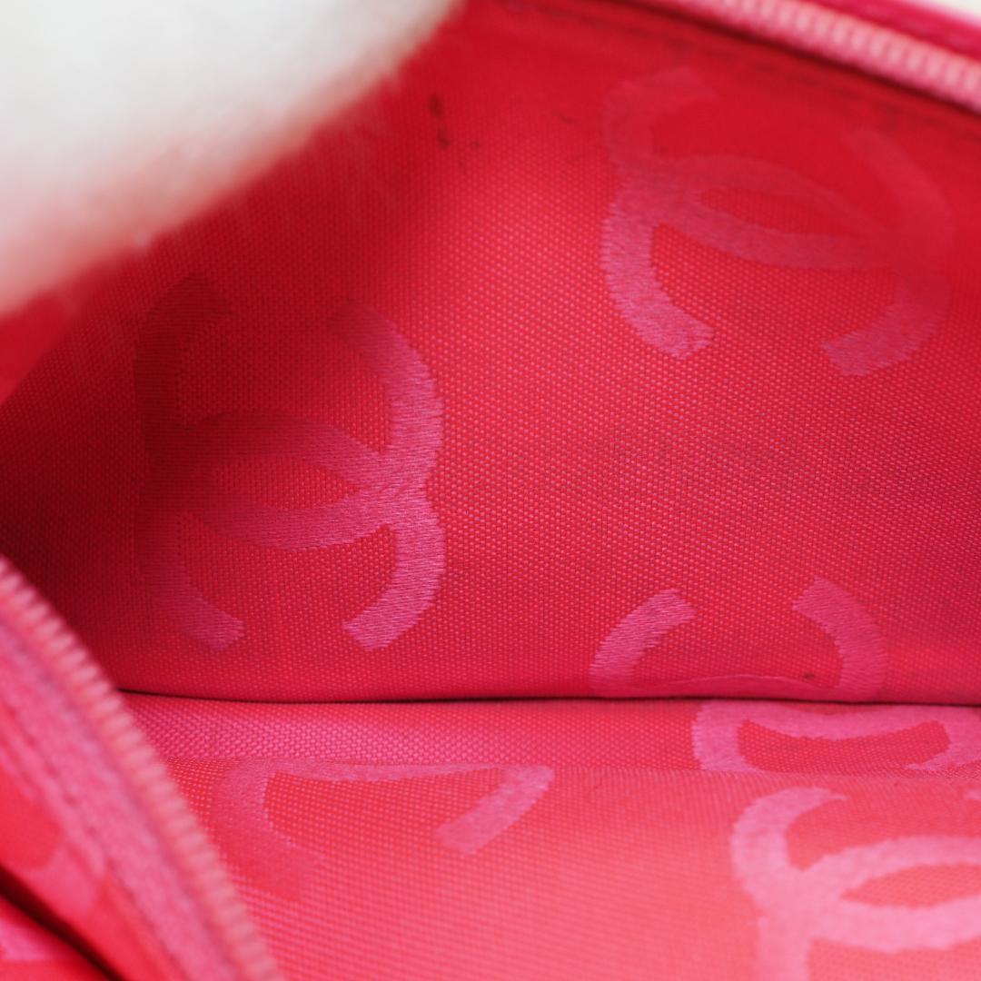 【かつ】CHANEL シャネル カンボンライン 長財布 黒×ピンク