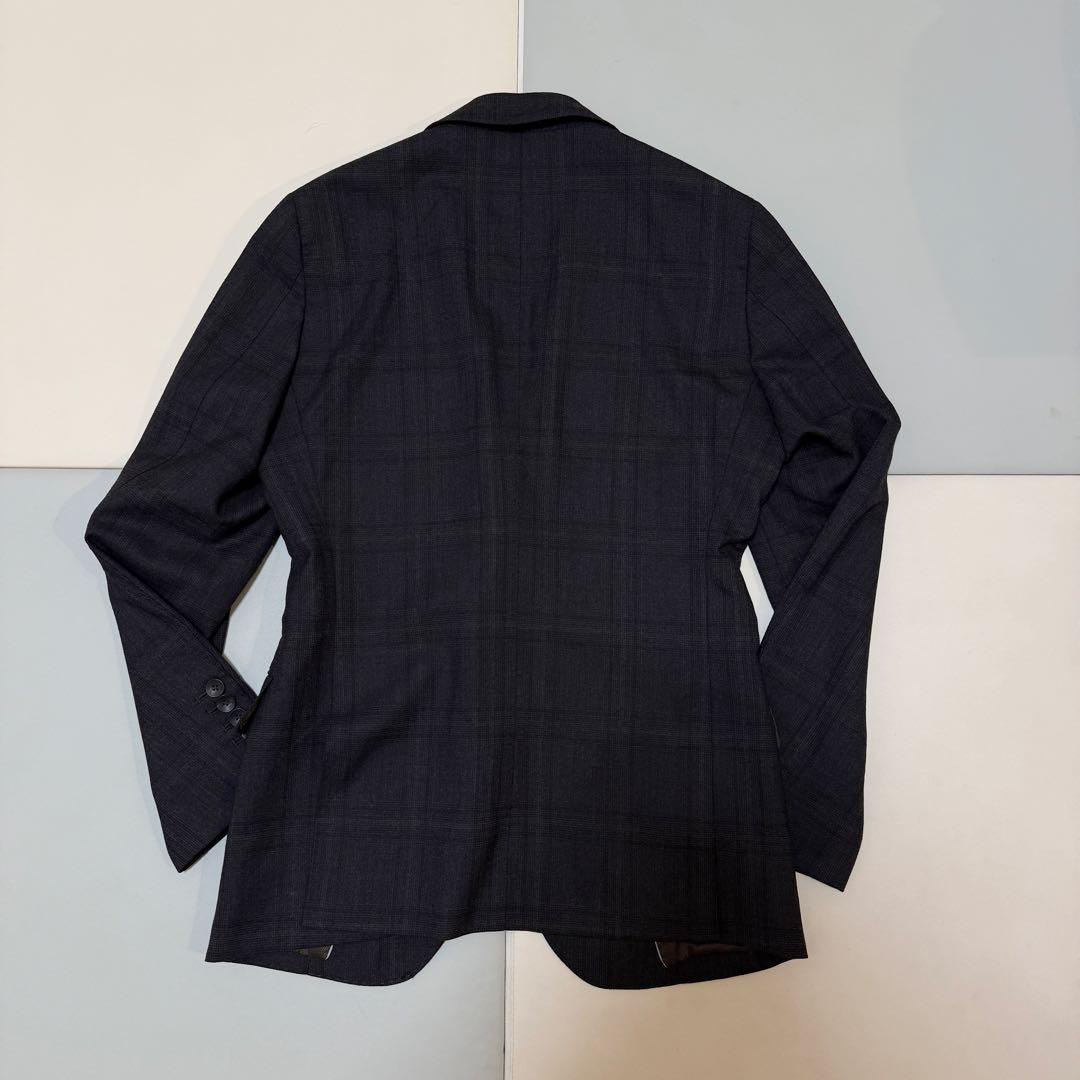 【極美品】スーツセレクト　本切羽 ブラウン ウィンドウペーン セットアップスーツ