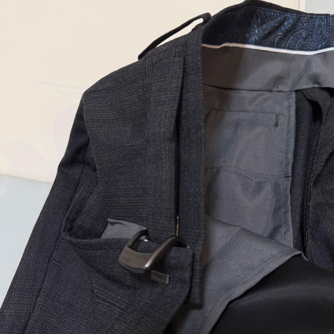 【極美品】スーツセレクト　本切羽 ブラウン ウィンドウペーン セットアップスーツ