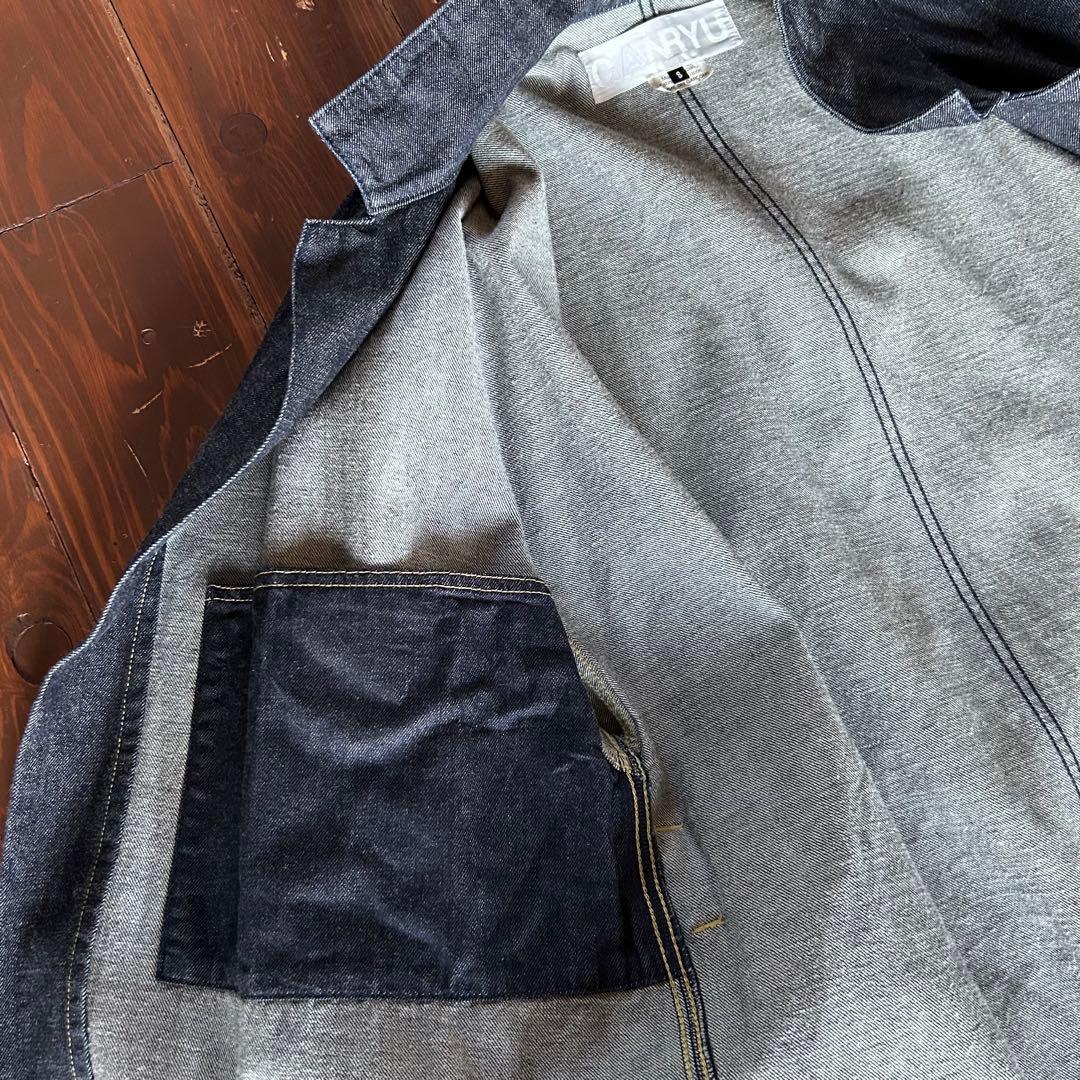 ジ*ー様 GANRYU ガンリュウ 16AW デニムラップロングコート ガウン