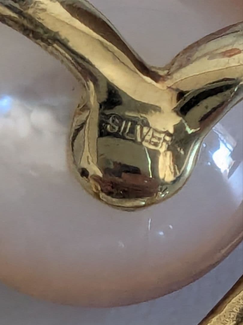 マベパール　3点　イヤリング　ネックレス　ブローチ　SILVER　ゴールド