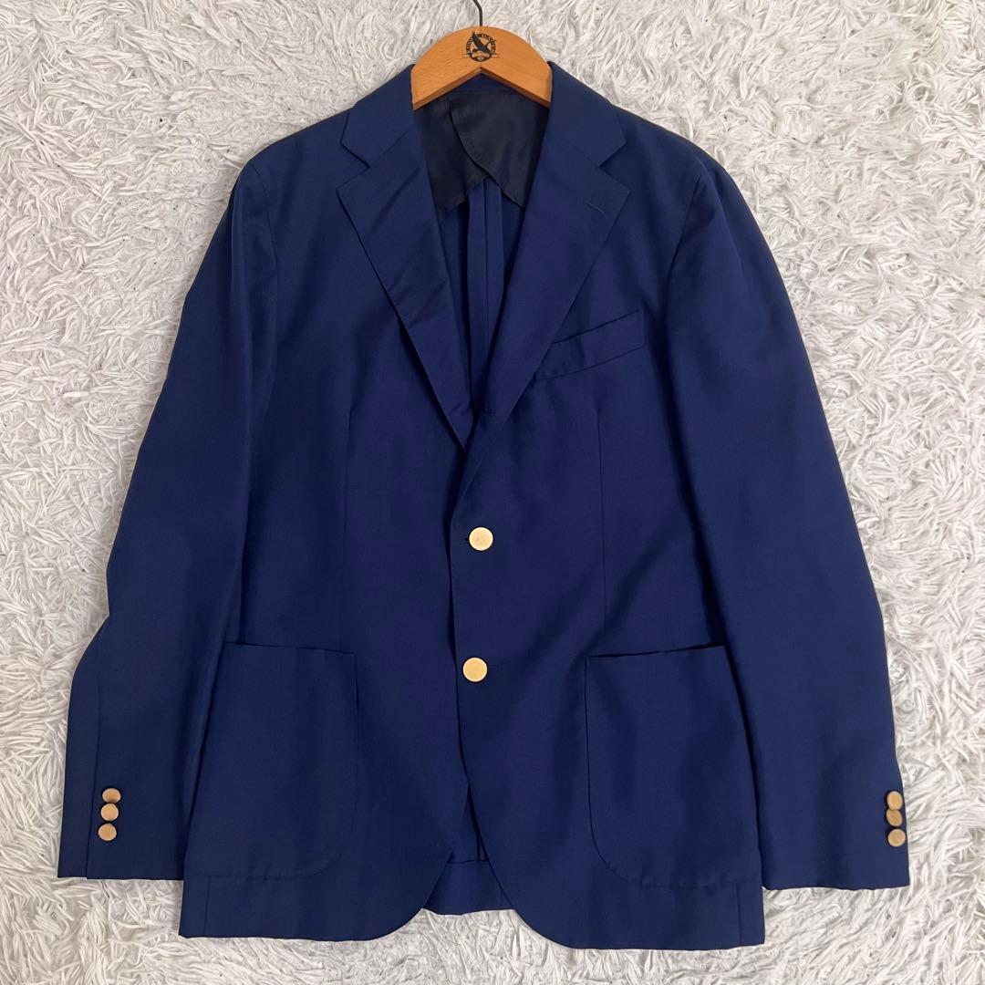 希少美品✨エディフィス ジャケット ドーメル 金ボタン シルク モヘヤ XL