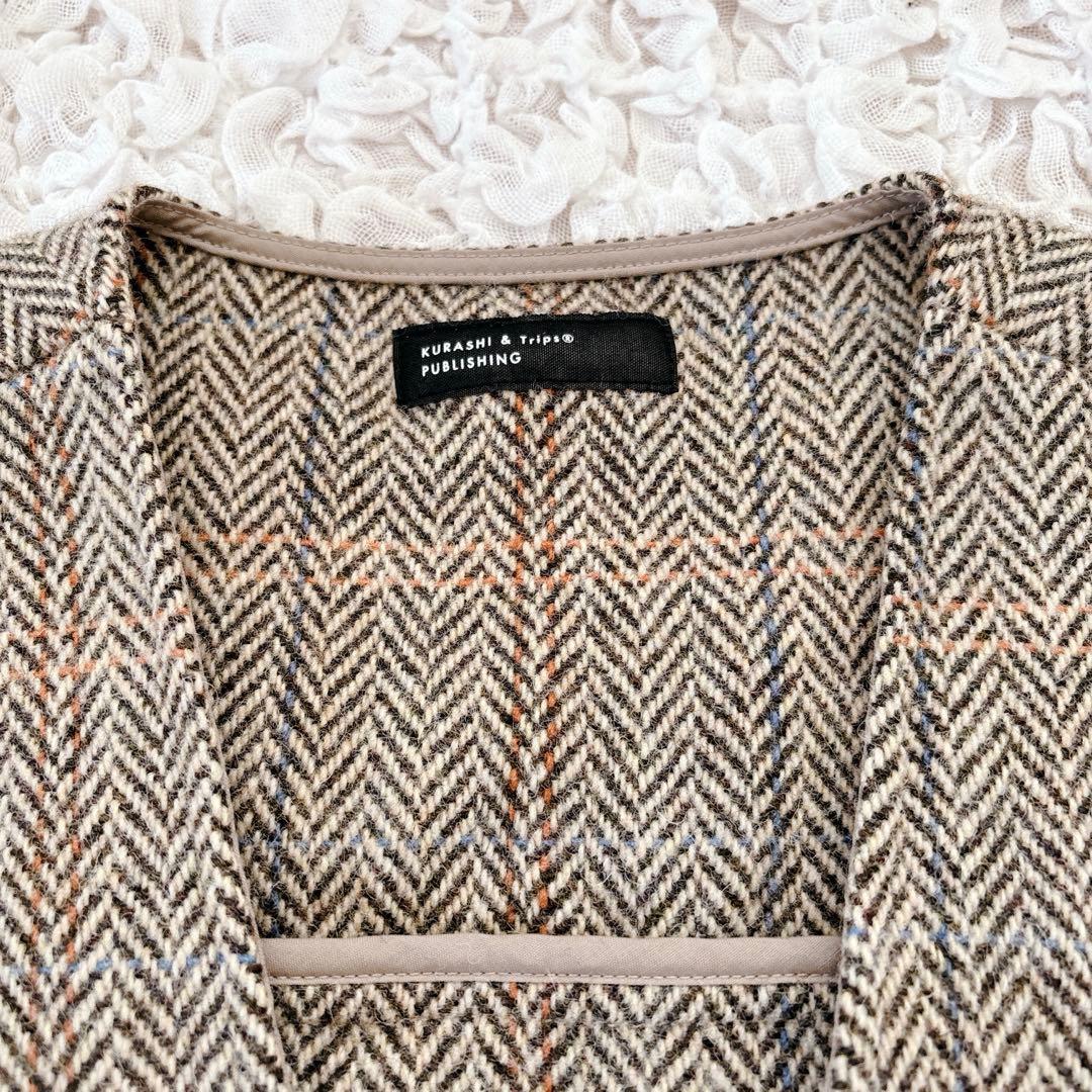 「ワードローブを新鮮に」ヘリンボーン柄のウールベスト / よしいちひろさんコラボ
