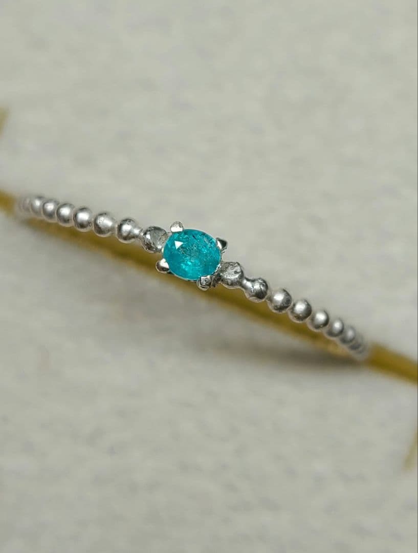 たつみ★ブラジルバターリャパライバトルマリン★リングオーダー