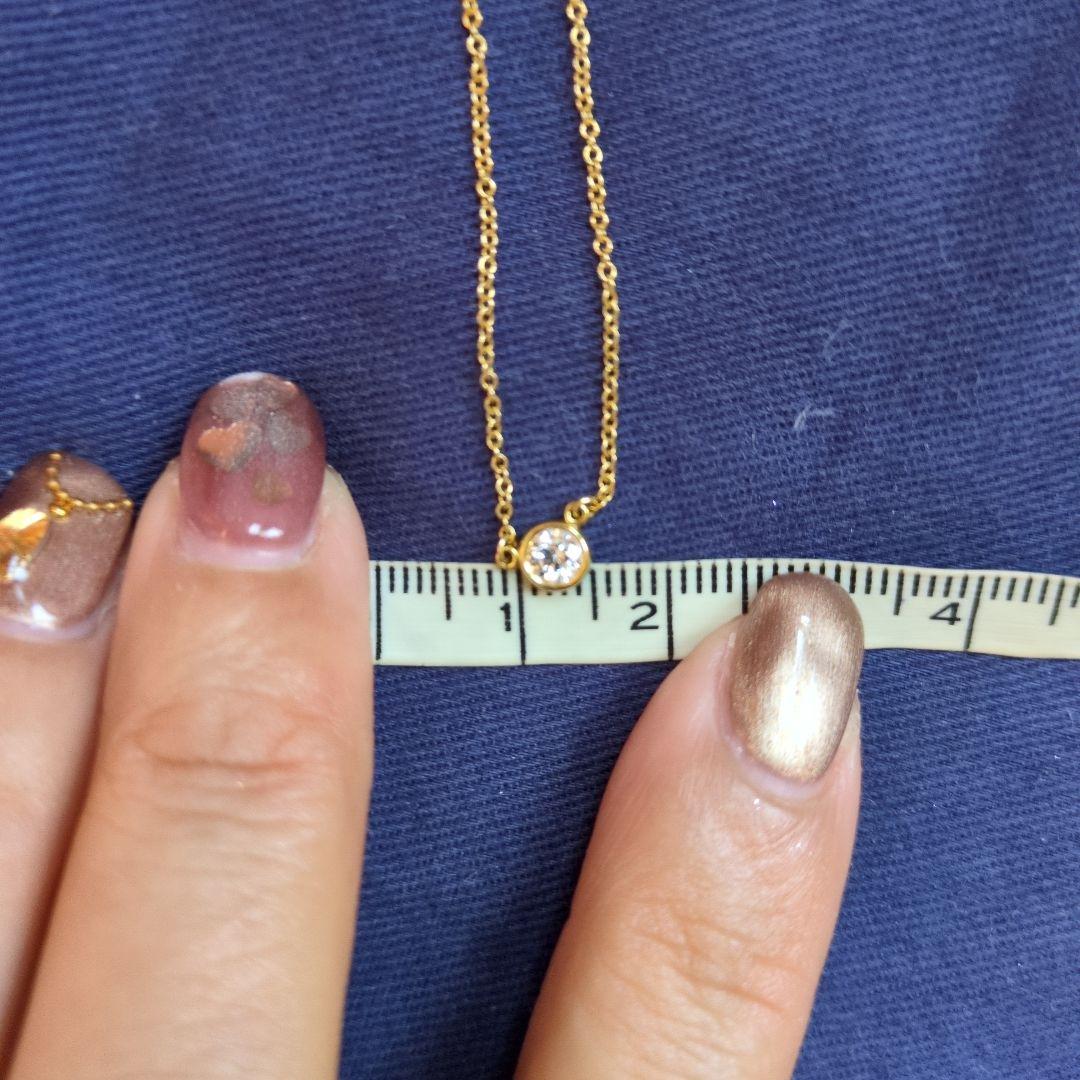 ティファニー バイザヤードネックレス 0.21カラット 750