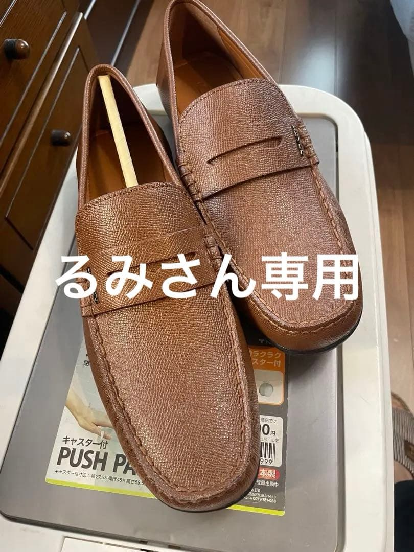 ブラウンレザーシューズcoach26.0