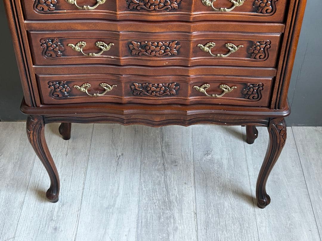 イタリア製　サイドボード　クラシック　クラシカル　5段チェスト　猫脚　HG