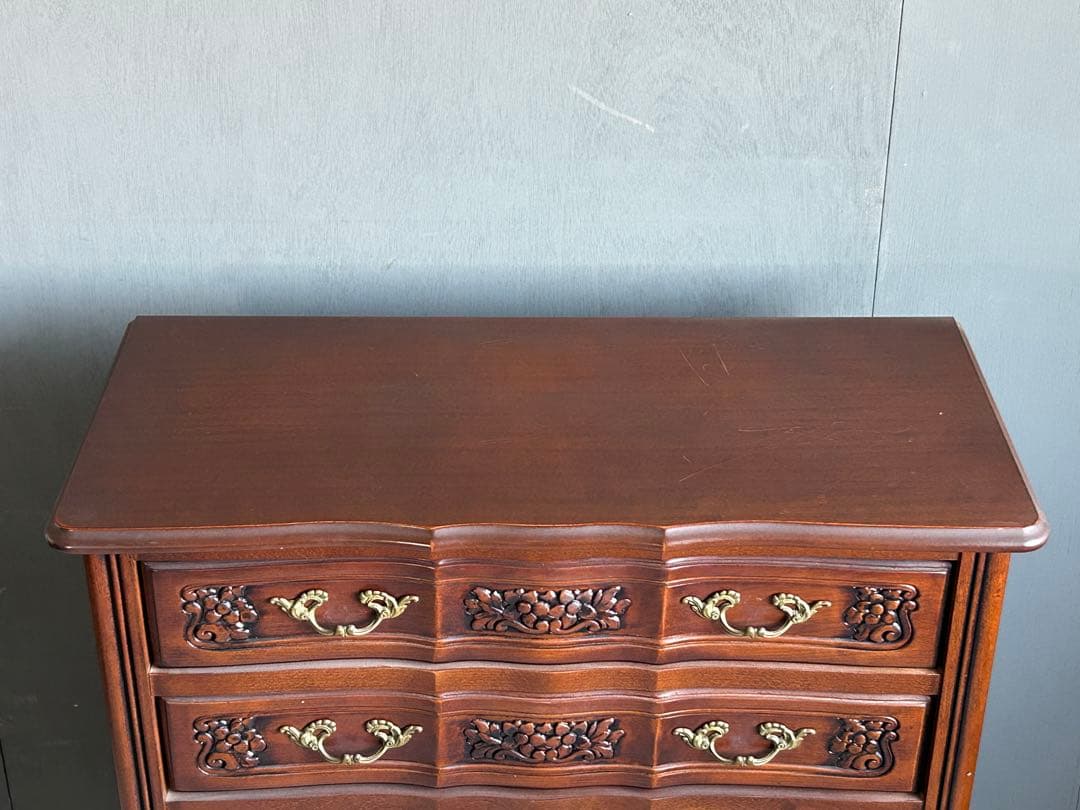 イタリア製　サイドボード　クラシック　クラシカル　5段チェスト　猫脚　HG