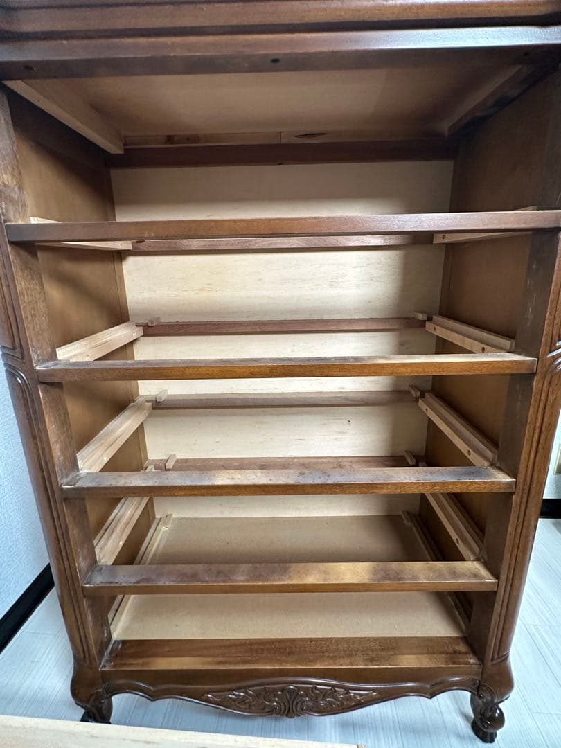 【展示品】英国 アンティーク調 チェスト 5段レリーフ ヨーロッパ ※i4※