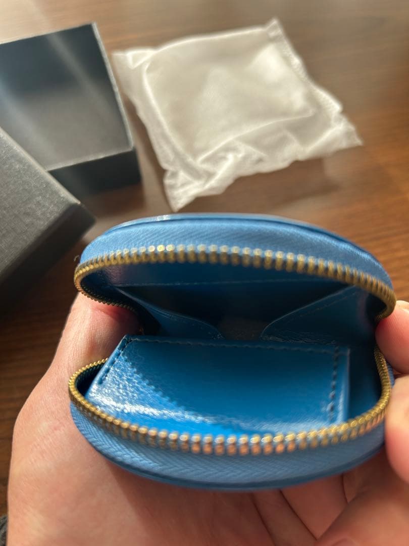 【皇居限定】馬蹄型小銭入　ケース　青色　財布