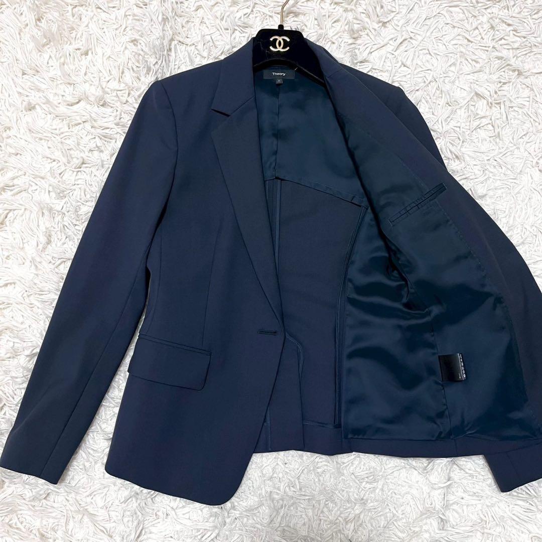 美品✨セオリー 現行 TAILOR セットアップスカートスーツ 伸縮性 ネイビー
