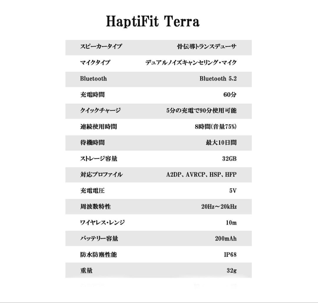 Mojawa HaptiFit TERRA 骨伝導 ヘッドフォン イヤホン