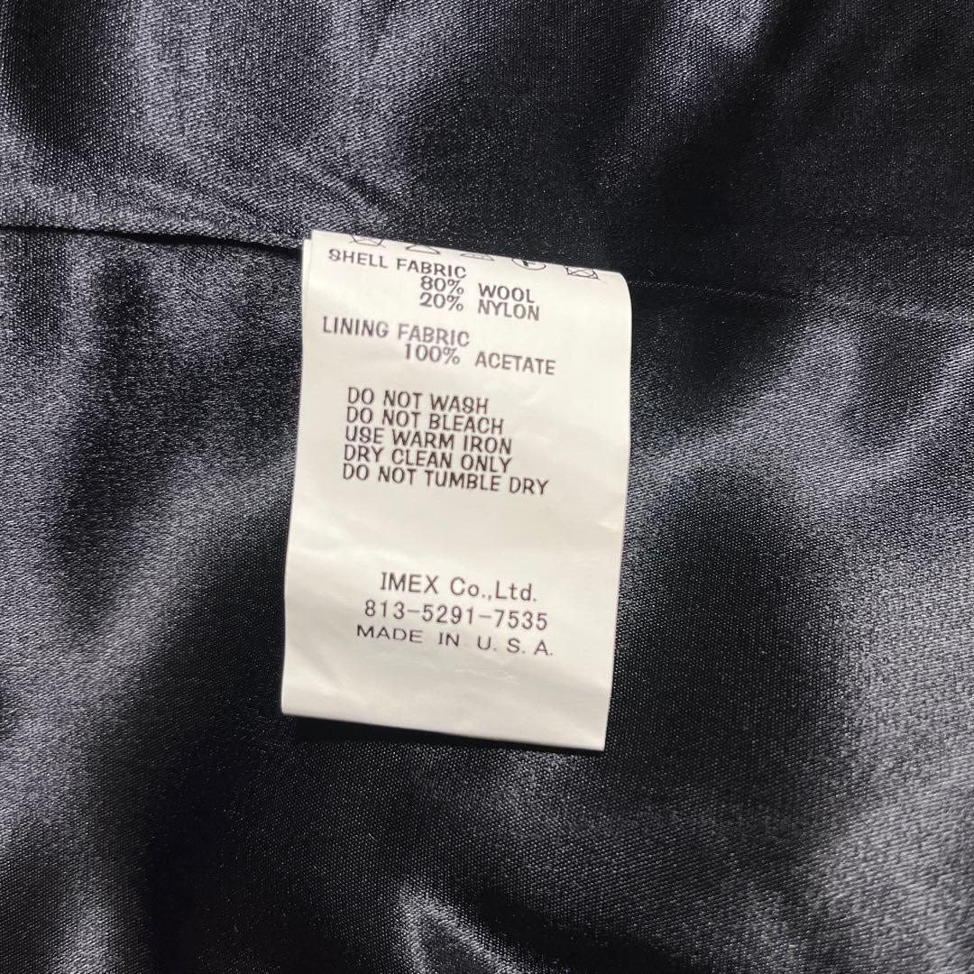 【美品】フィデリティ　Fidelity ウール　Pコート　ミリタリー　XL 黒