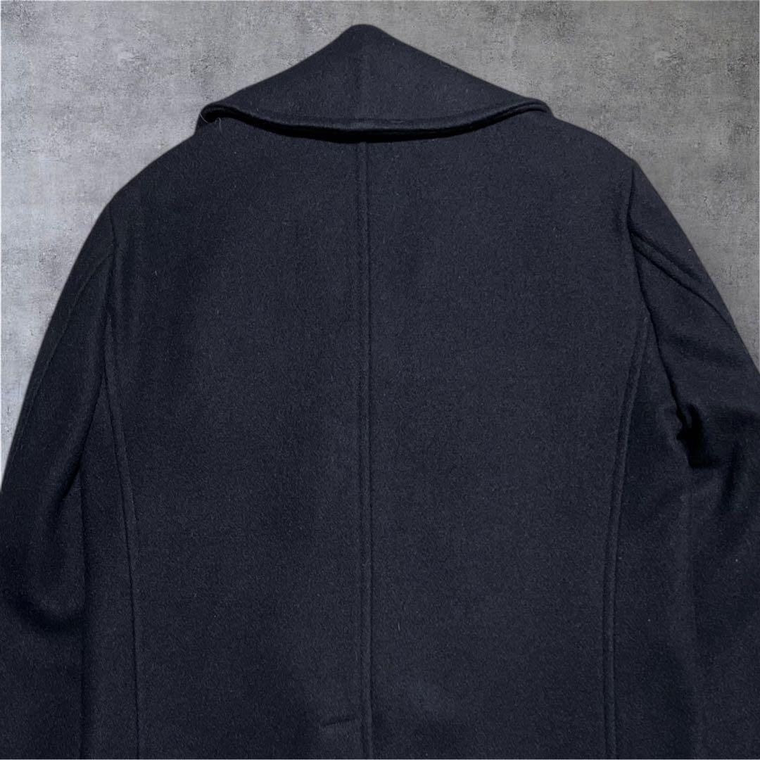 【美品】フィデリティ　Fidelity ウール　Pコート　ミリタリー　XL 黒