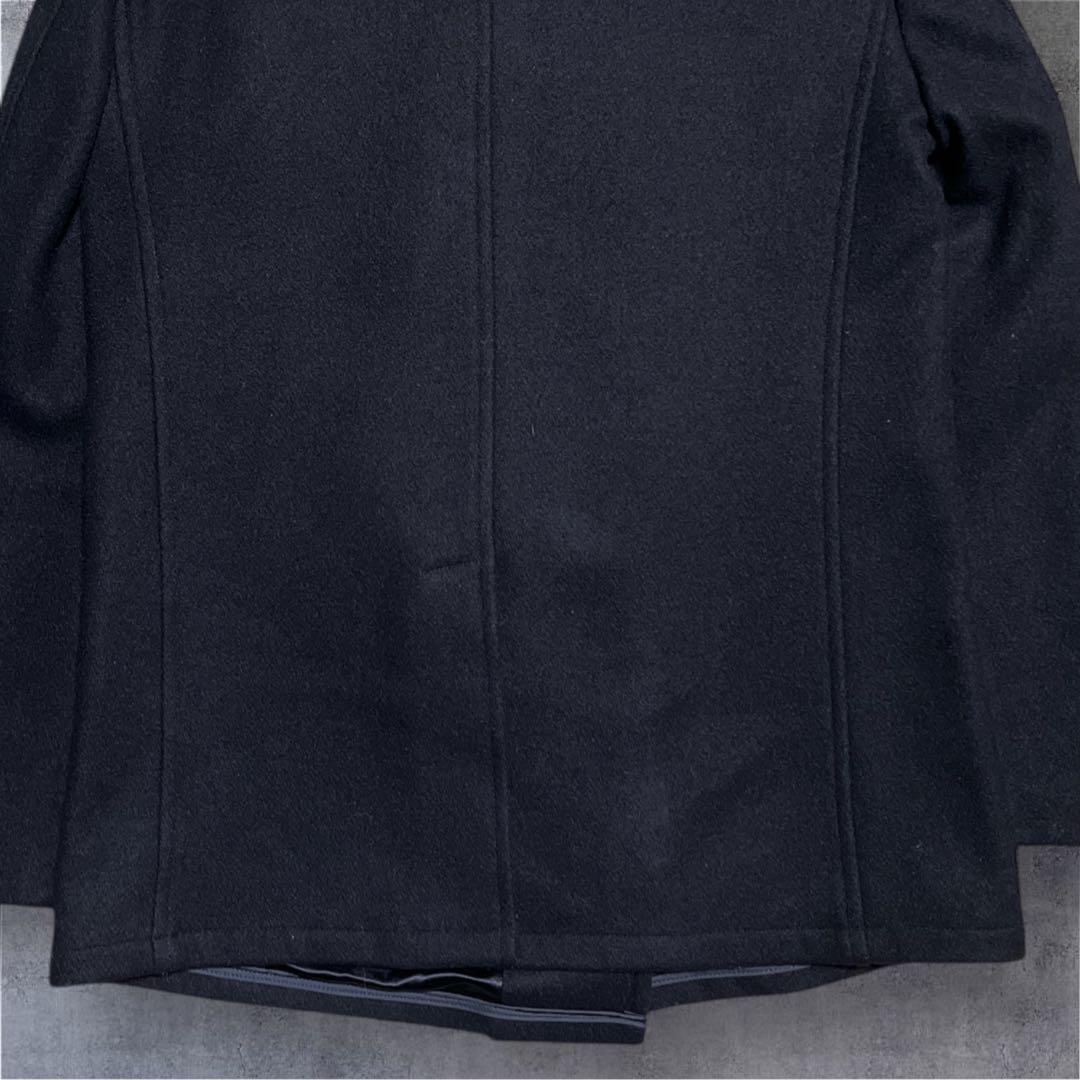 【美品】フィデリティ　Fidelity ウール　Pコート　ミリタリー　XL 黒