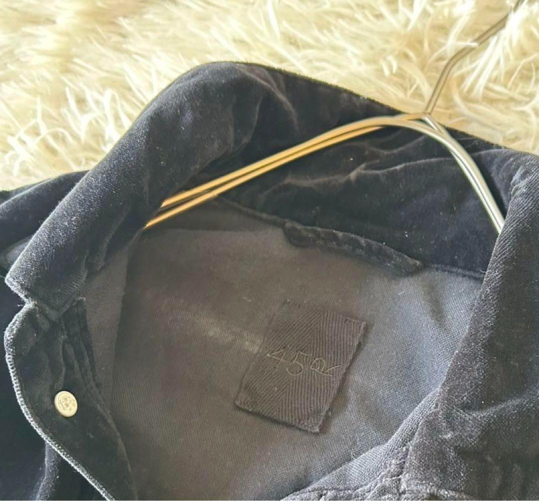 現行モデル　45R ベロア生地　908オール カバーオールジャケットGジャン　黒