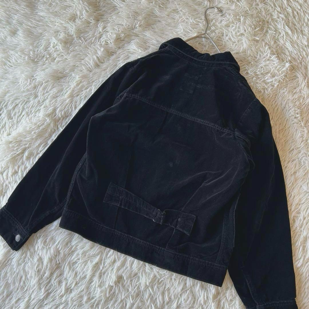 現行モデル　45R ベロア生地　908オール カバーオールジャケットGジャン　黒