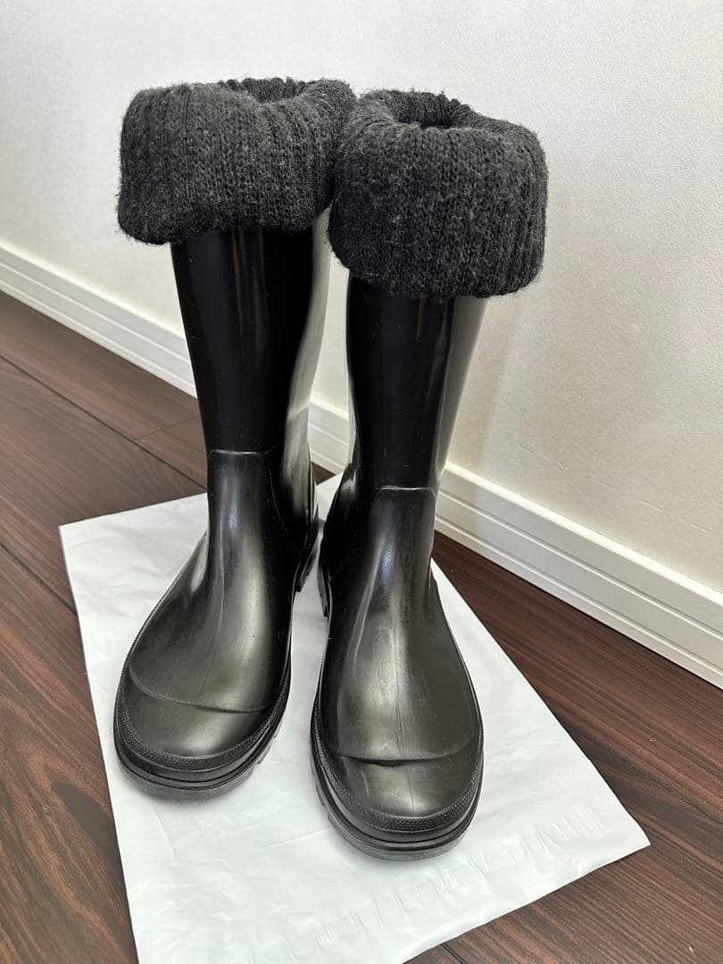 D &G ドルチェ&ガッバーナ　レインブーツ　黒　長靴