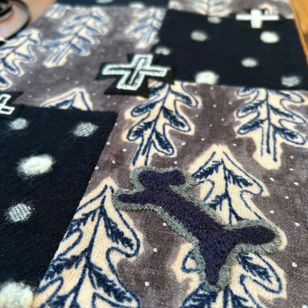 雪のある風景を楽しむバスケットカバー＊ミナペルホネンハギレ＊フリーカバー