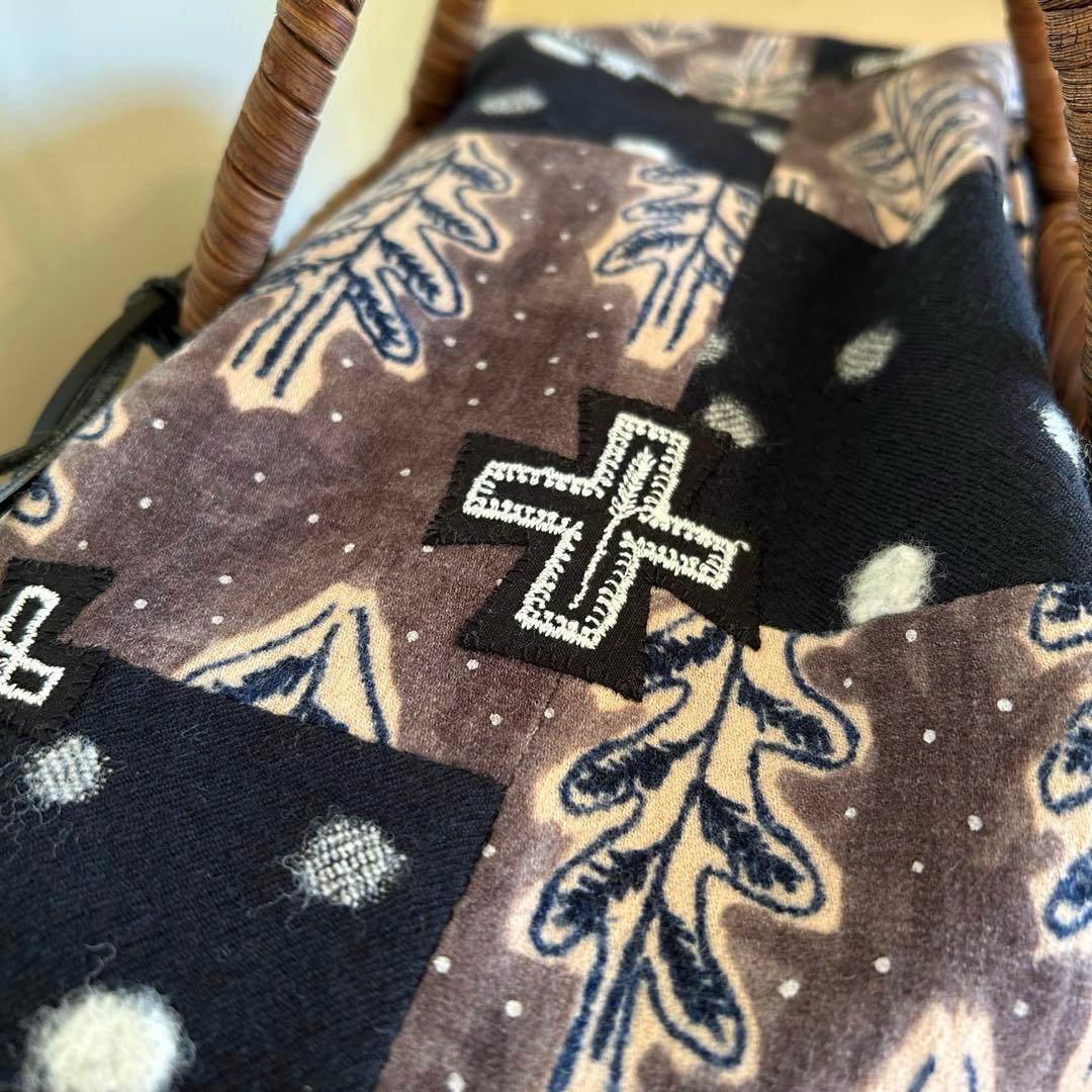 雪のある風景を楽しむバスケットカバー＊ミナペルホネンハギレ＊フリーカバー