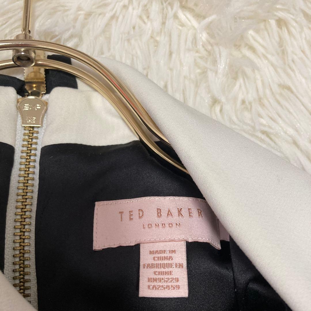 《良品》 TED BAKER 襟付きワンピース ブラック 1 キレイめ 上品