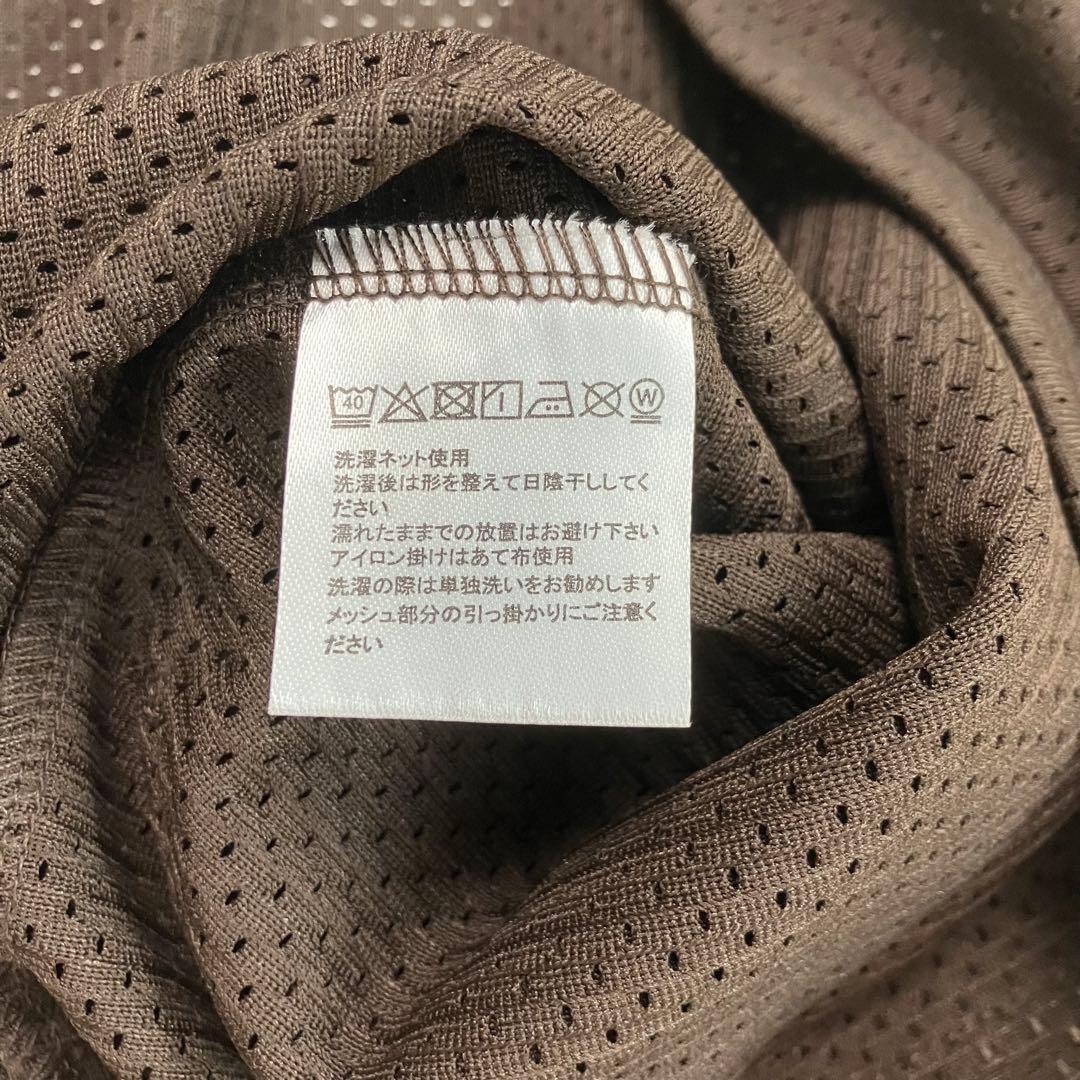 WOODBLOCK フットボール 長袖シャツ メッシュ素材 茶色 XL