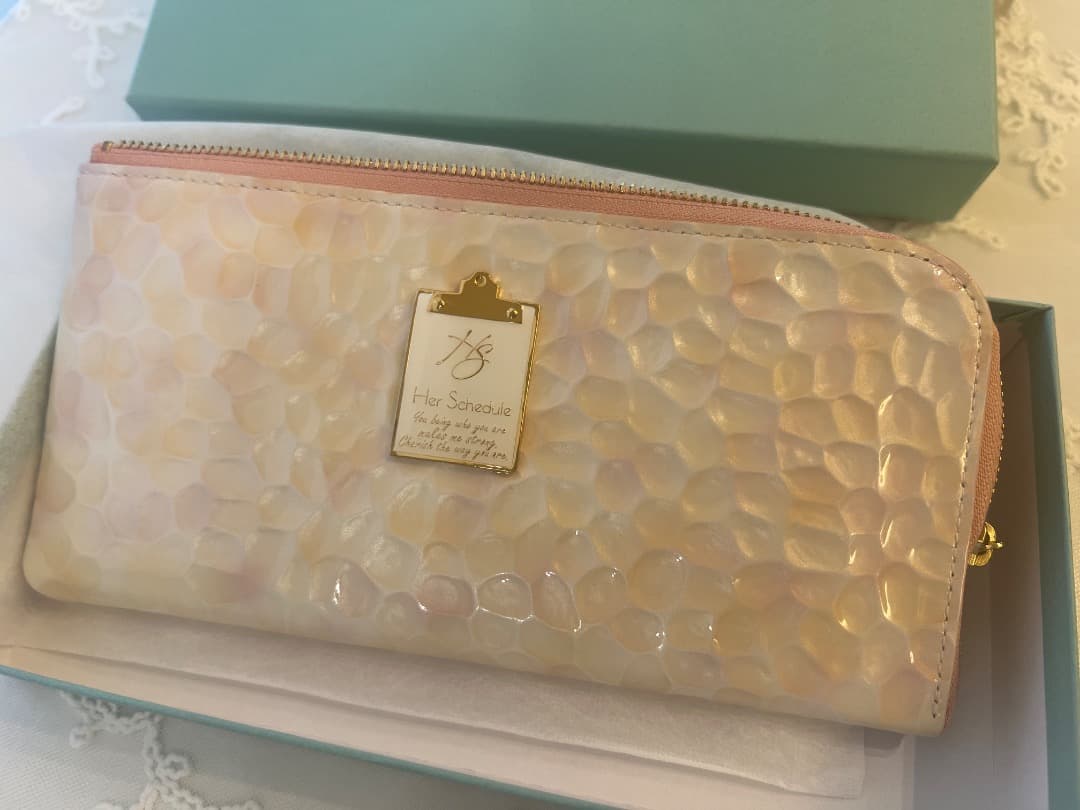 オレンジペコ　Her Schedule 長財布 ホワイトローズ