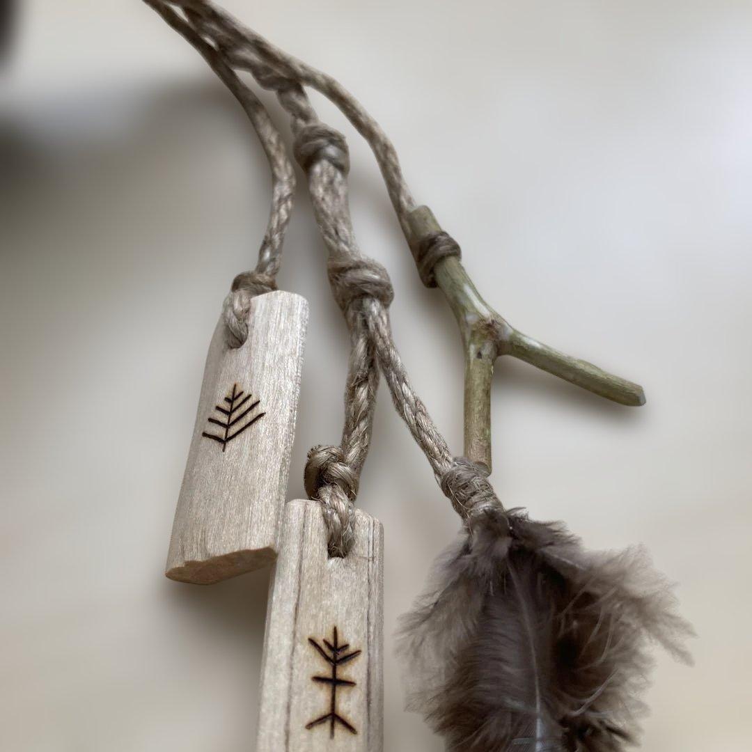 【新品】　ソウルオブシベリア　シャーマン 羽根　ペンダント NO.4103