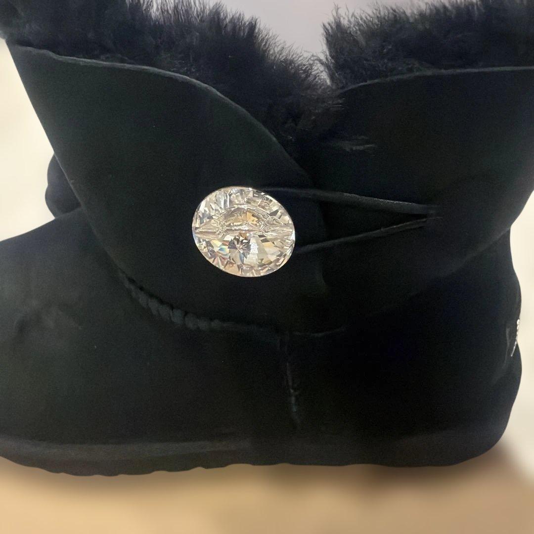 UGG ブラック ムートンブーツ・スワロフスキー