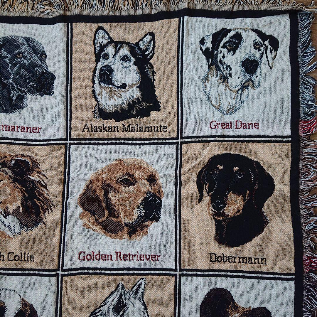 【新品】DOG (20犬種)柄 ラグ/カバー MADE IN U.S.A