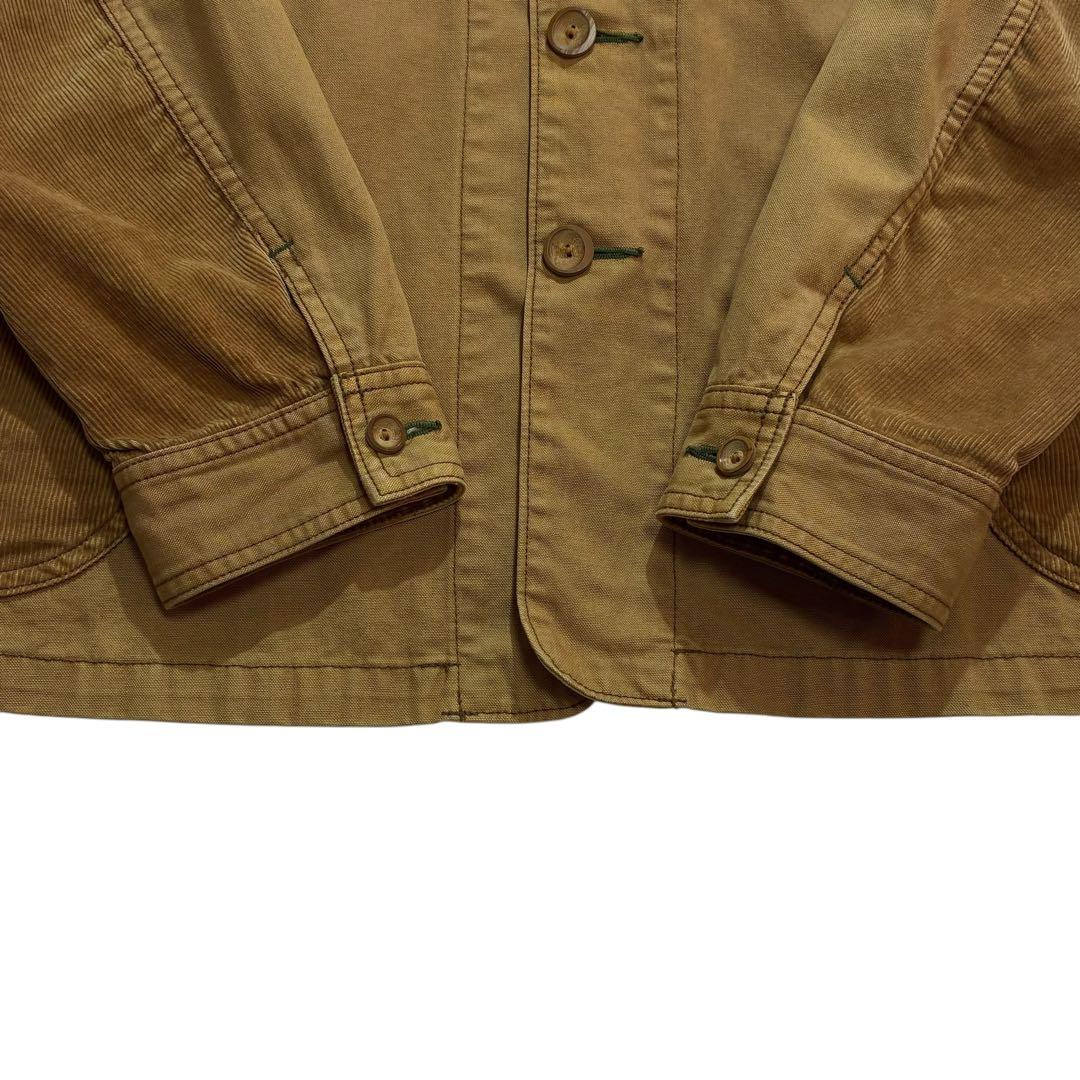 Go hemp ショールカラー カバーオール M 茶色 コーデュロイ ブラウン