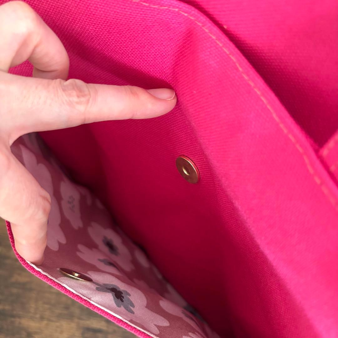 【JUNE】サイドポケット付きトートバッグL ファスナー開閉　倉敷8号帆布