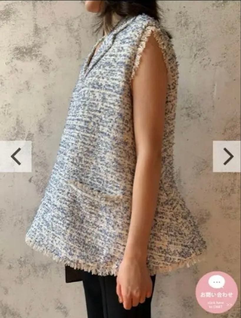 トップス BIRTHDAY BASH TWEED A LINE COLLAR TOPS