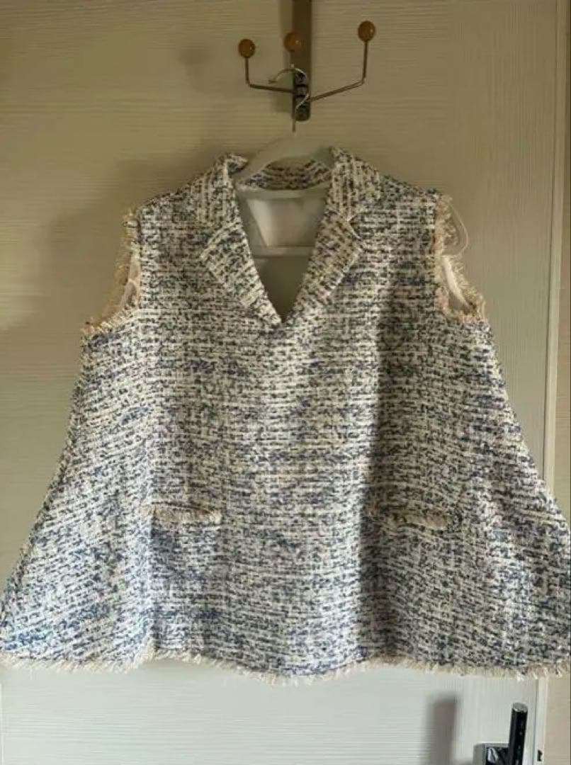 トップス BIRTHDAY BASH TWEED A LINE COLLAR TOPS